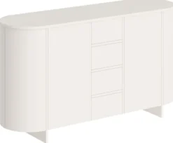 Komoda dwudrzwiowa Reflicy z czterema szufladami 163 cm kaszmir mat