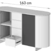 Komoda dwudrzwiowa Reflicy z czterema szufladami 163 cm zielony mat