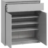 Komoda dwudrzwiowa Simply z szufladą 92 cm szara