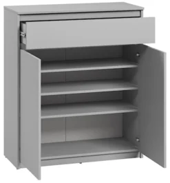 Komoda dwudrzwiowa Simply z szufladą 92 cm szara