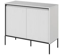 Komoda dwudrzwiowa Trend 98 cm z LED Biała