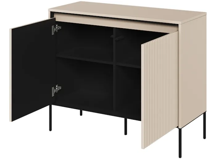 Komoda dwudrzwiowa Trend 98 cm z LED Beżowa