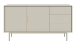 Komoda dwudrzwiowa Viviaro z trzema szufladami 154 cm kaszmir