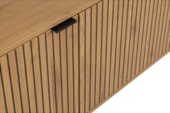 Komoda Flutivess dąb z lamelowym frontem na metalowych nóżkach 180 cm