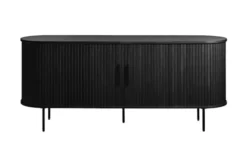 Komoda Gativel lamele 180 cm dąb czarny
