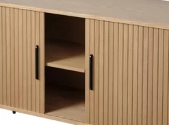 Komoda Gativel lamele 180 cm dąb naturalny
