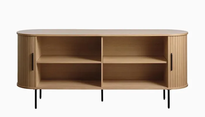 Komoda Gativel lamele 180 cm dąb naturalny