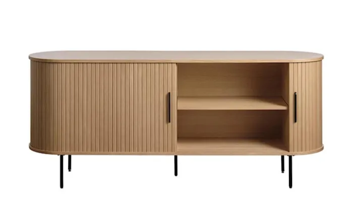 Komoda Gativel lamele 180 cm dąb naturalny