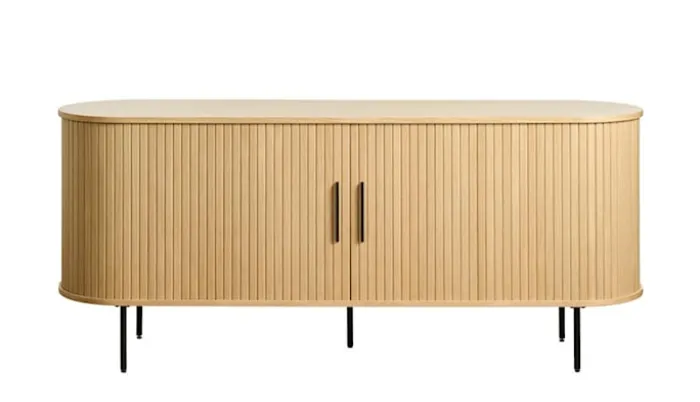 Komoda Gativel lamele 180 cm dąb naturalny