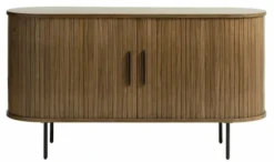 Komoda Gativel 140x76 cm lamele dąb palony