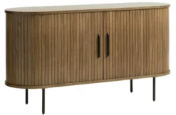 Komoda Gativel 140x76 cm lamele dąb palony