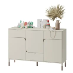 Komoda Harmony z trzema szufladami 130 cm kaszmir