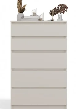 Komoda Malwa z pięcioma szufladami 70 cm kaszmir