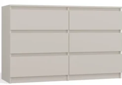 Komoda Malwa z sześcioma szufladami 120 cm kaszmir