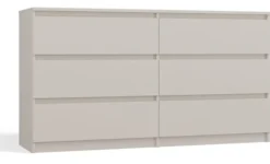Komoda Malwa z sześcioma szufladami 138 cm kaszmir