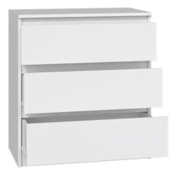 Komoda Malwa z trzema szufladami 70 cm biała