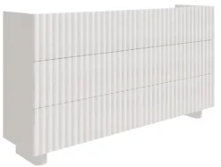 Komoda sześcioszufladowa Fiorra 147 cm biały połysk