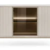 Komoda Tosena trzydrzwiowa z oświetleniem LED 154 cm Kaszmir