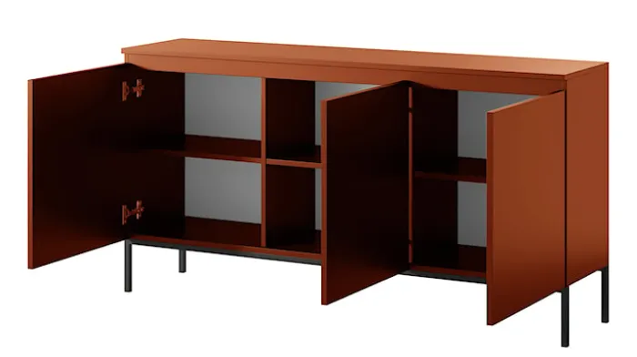 Komoda trzydrzwiowa Bemmi 150 cm Ceglasty