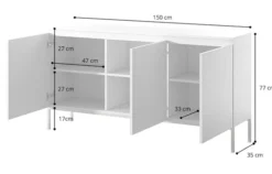 Komoda trzydrzwiowa Bemmi 150 cm Ceglasty