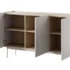 Komoda trzydrzwiowa Color 144 cm Kaszmir / Dąb Linea