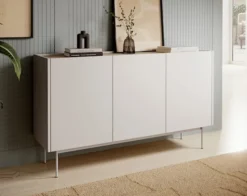 Komoda trzydrzwiowa Color 144 cm Kaszmir / Dąb Linea