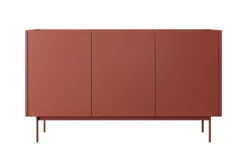 Komoda trzydrzwiowa Color 144 cm Ceglasta / Dąb Linea