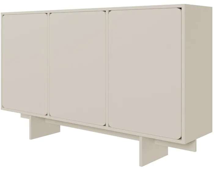 Komoda trzydrzwiowa Wuwu 150 cm szarobeżowa