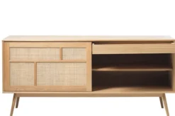 Komoda Visimmy 180 cm dąb/plecionka