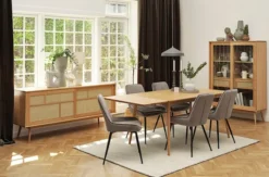 Komoda Visimmy 180 cm dąb/plecionka