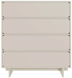 Komoda Wuwu z czterema szufladami 101 cm szarobeżowa