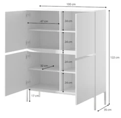 Komoda wysoka Bemmi 100 cm Ceglasty