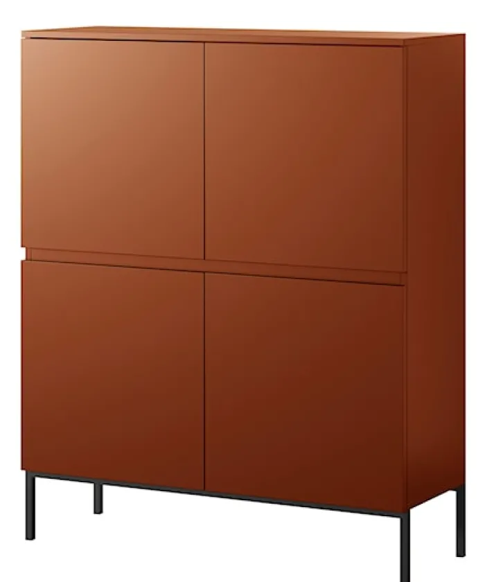 Komoda wysoka Bemmi 100 cm Ceglasty