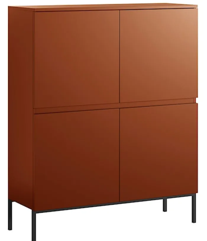 Komoda wysoka Bemmi 100 cm Ceglasty