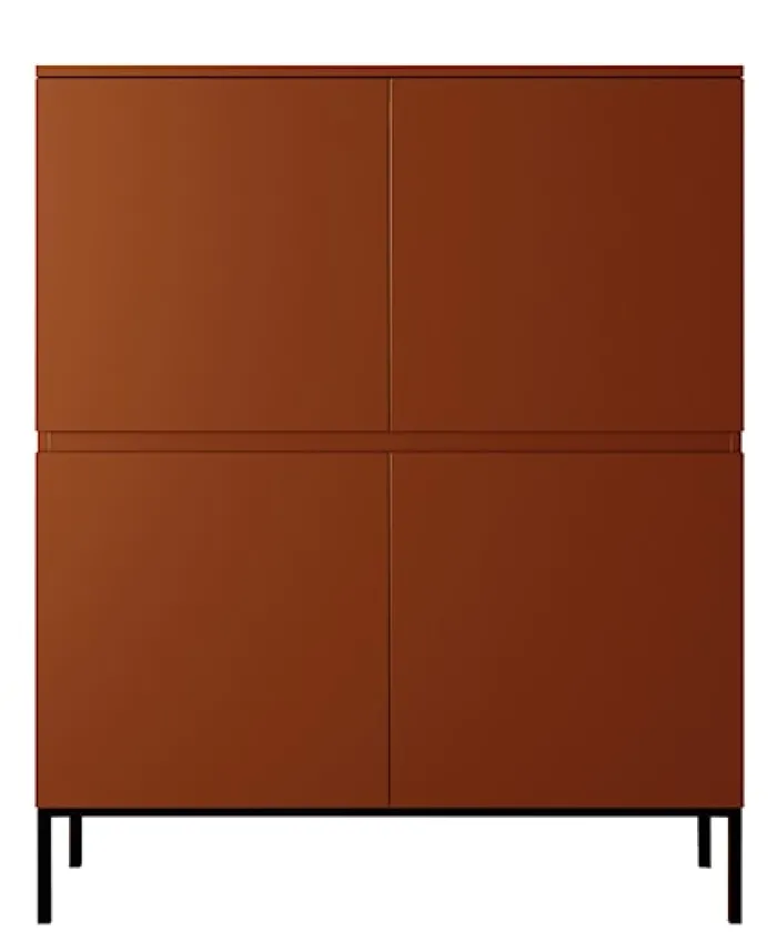 Komoda wysoka Bemmi 100 cm Ceglasty