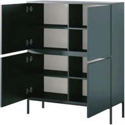 Komoda wysoka Bemmi 100 cm Ciemnozielony
