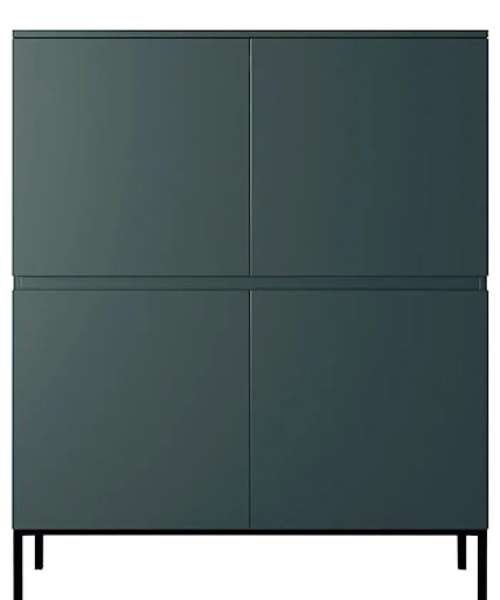 Komoda wysoka Bemmi 100 cm Ciemnozielony