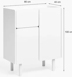 Komoda wysoka Cavella 100 cm biała