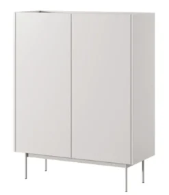 Komoda wysoka Color 97 cm dwudrzwiowa Kaszmir / Dąb Linea