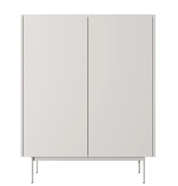 Komoda wysoka Color 97 cm dwudrzwiowa Kaszmir / Dąb Linea