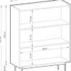 Komoda wysoka Color 97 cm dwudrzwiowa Ceglasta / Dąb Linea
