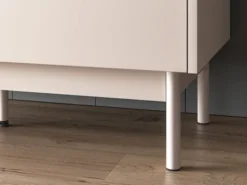 Komoda wysoka czterodrzwiowa Dunea 92 cm kaszmir/dąb