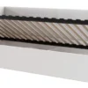 Łóżko młodzieżowe 90x200 cm Pixxel uniwersalne stelaż metalowy kremowe welur