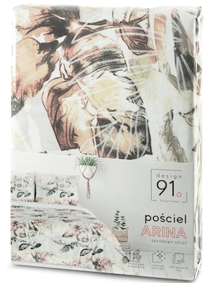 Komplet pościeli Arina 220x200 cm pomarańczowo-biała