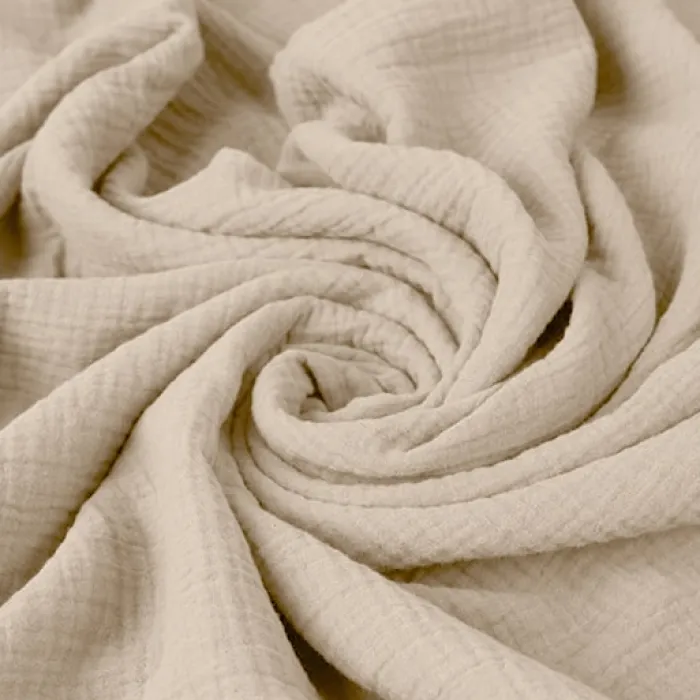 Komplet pościeli bawełnianej Muslin 200x140 cm z poszewką na poduszkę 80x70 cm beżowa