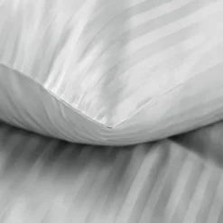Komplet pościeli Vera 200x140 cm satyna bawełniana jasnoszara