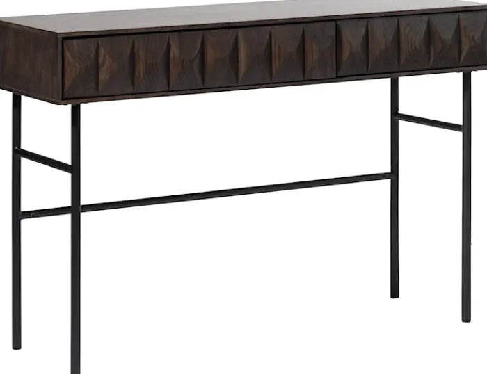 Konsola Chesseo 116,5 cm na metalowych nogach dąb espresso