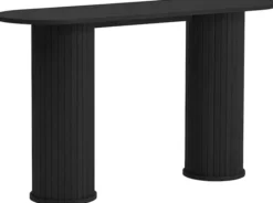 Konsola Gativel 130 cm lamele dąb czarny