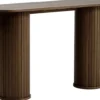 Konsola Gativel 130 cm lamele dąb palony