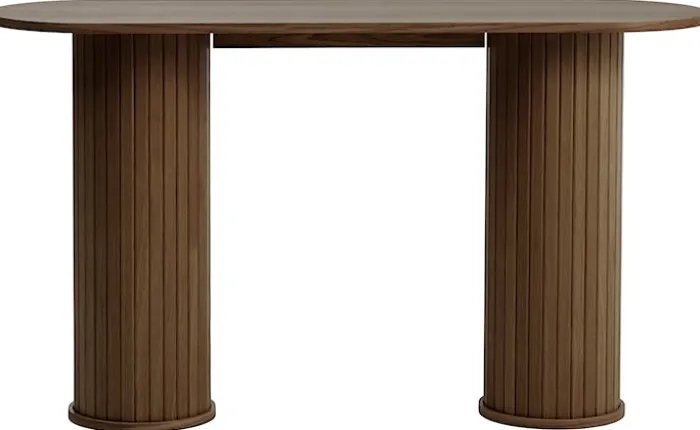 Konsola Gativel 130 cm lamele dąb palony